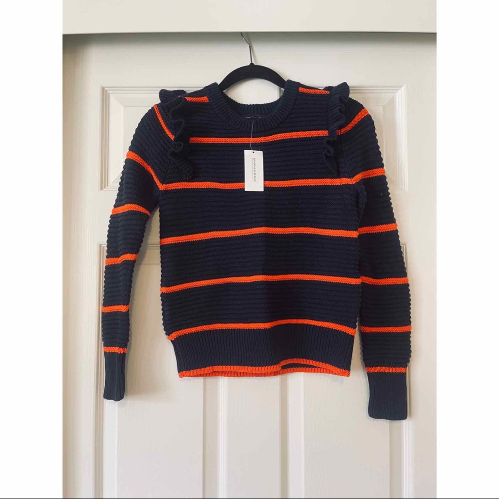 Banana Republic Ruffle Long Sleeve Knit Sweater XS